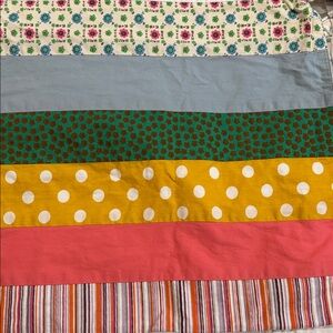 LAND OF NOD (Crate & Kids) *Crib* Girls Colorful Crib Bedskirt Polka Dot Floral
